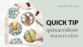 4 Minute Quick Tip Quinacridone Watercolor [upl. by Hammel179]