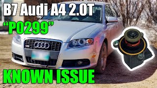 2008 Audi A4 20T quotP0299quot  Turbocharger Recirculation Valve N249 [upl. by Ahsiat324]