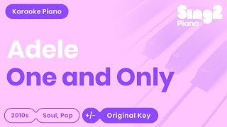 Adele  One And Only Karaoke Piano [upl. by Bohun]