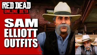 SAM ELLIOTT Outfits  Red Dead Online The Big Lebowski Tombstone Gettysburg and Conagher [upl. by Arad829]