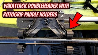 Best Kayak Paddle Holder  The YakAttack Doubleheader With Dual RotoGrip Paddle Holders [upl. by Crichton]