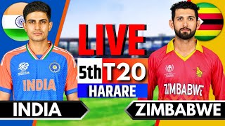 India vs Zimbabwe 5th T20  Live Cricket Match Today  IND vs ZIM Live Match Today  IND vs ZIM [upl. by Iaras881]