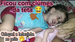 Ficou com ciúmes da teta kkkkvê se pode 😂😂😅🤭AMAMENTAÇÃO🤱🏻 [upl. by Idisahc]