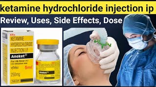 ketamine hydrochloride injection in hindi  Review Aneket injection  Uses Side Effects Dose [upl. by Xella]