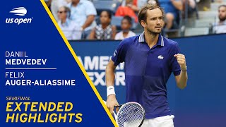 Daniil Medvedev vs Felix AugerAliassime Extended Highlights  2021 US Open Semifinal [upl. by Row778]