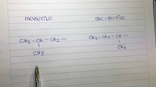 Isobutilo Vs Secbutilo [upl. by Yelrahs]