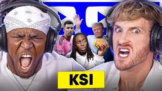 KSI FREAKS OUT Over ‘Thick Of It’ Memes Trump amp Kai Cenat Collab Logan Paul VS Messi  432 [upl. by Aisnetroh]