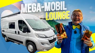 Mega Mobil Mega Lounge  un fourgon qui a un salon à larrière [upl. by Kalk755]