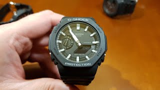 Casio GShock GA21001AER  ustawienia zegarka PL [upl. by Urbain592]