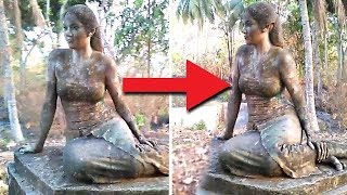 10 Scary Statues Caught Moving on Camera [upl. by Marlyn]