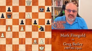 5 Minutes with GM Ben Finegold Finegold vs Bailey 1989 MI Open [upl. by Enileuqkcaj689]