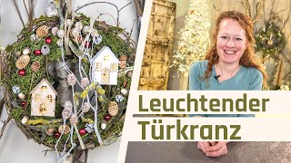 Türkranz Weihnachten selber machen  Weihnachtskranz Tür [upl. by Dolley]