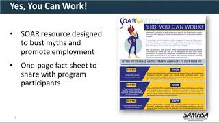 SOAR Webinar SOARing to Employment with SSA Work Incentives and Benefits Planning [upl. by Sanyu130]