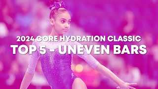 Top 5 Routines  Uneven Bars  Junior Women  2024 Core Hydration Classic [upl. by Maritsa]