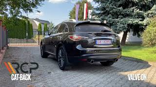 Infiniti QX70 37 V6  RCP Exhausts  Catback Exhausts [upl. by Glenine]