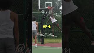 Who did better Basketball Dunk in different heights  Basketball dunk challenge dunkoftheyear [upl. by Nutter]