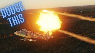 dcs DCS Harrier pilots mad missile dodging skills [upl. by Ilhsa]