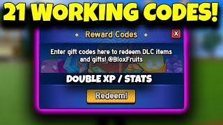 21 WORKING Blox Fruits Codes double xp amp stat reset 2024 [upl. by Norri661]