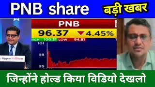 PNB share latest news today PNB share news today Target price share analysisbuy or sell [upl. by Binah]