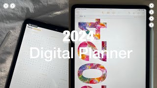 2024 FREE Digital Planner walk through 📓 [upl. by Ecnarual]