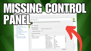 NVIDIA Control Panel Not Showing or Missing QUICK FIX [upl. by Elysee]