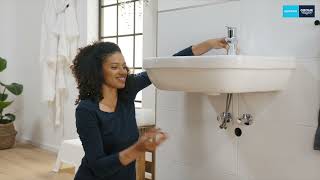 Easy installation with GROHE QuickFix for your basin tap with popup waste set [upl. by Onstad425]