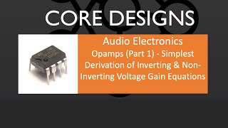 Opamps Part 1 Inverting amp NonInverting Voltage Gain Derivation  Simplest Explanation [upl. by Anahs]