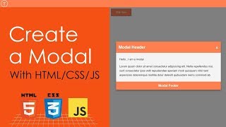 Create a Modal With HTML CSS amp JavaScript [upl. by Hgeilyak862]