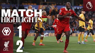 Konate amp Salah Goals In Premier League Win  Wolves 12 Liverpool  Highlights [upl. by Bikales]