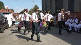 Leominster Morris dance quotAka Pershore Hanky Dancequot at Bromyard Folk Festival 2023 [upl. by Eta719]