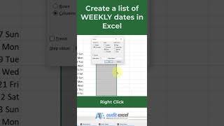 Autofill weekly dates in Excel biweekly or any date series msexcel excel dataanalysis [upl. by Acnoib]