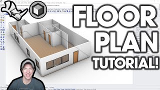 How to Create a 3D Floor Plan in Rhino  BEGINNERS START HERE [upl. by Asylem]