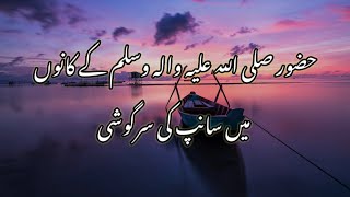 Hazoor S A W Ka Kano Mian Sanp Nay Sargoshi Ki  Islamic waiata  Islamjc Content [upl. by Dnomad]