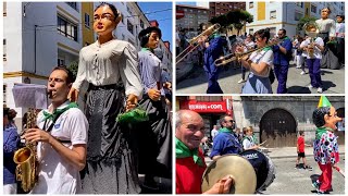 Semana Grande 2024 de Castro Urdiales Amigos Castro Peña acompañados por Los Gigantes y Cabezudos [upl. by Araiet]