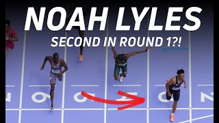 Noah Lyles Expected Competitors To Fall In Line In Olympic 100m Prelim 👀 [upl. by Tavie]