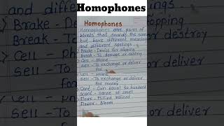 HomophonesEnglish grammarchild education [upl. by Dickenson]