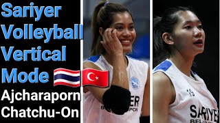 Moksri ChatchuOn amp Ajcharaporn Kongyot with Sariyer Volleyball club 2023 [upl. by Ardnued]