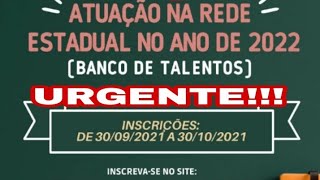 Cronograma Banco de talentos contratação de professores [upl. by Glick272]