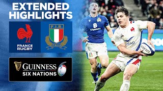 France v Italy  Extended Highlights  2022 Guinness Six Nations [upl. by Naasar]