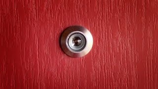 How to install a door viewer peep hole [upl. by Nauht]