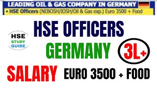 HSE Officers Job Vacancy in Germany Salary Euro 3500  FOOD hsestudyguide [upl. by Aguie141]