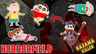 Shinchan vs kazama became killer in horrorfield 😱🔥  Shinchan playing Horrorfield 😂  funny game [upl. by Soirtemed523]