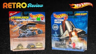 Retro Review Hot Wheels Action Pack Sojourner Mars Rover amp John Glenn Space Shuttle Discovery Sets [upl. by Asyram]