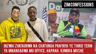 Inzwai Zvataurwa Na Chatunga Panyaya Ye Third Term Ya Mnangagwa Mu Office Hapana Kumira Mushe [upl. by Nerrual952]