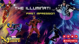 THE ILLUMINATI FIRST IMPRESSION  Cosmic Crucible  MARVEL Strike Force  MSF [upl. by Bowers]