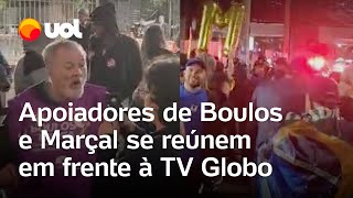 Debate Globo Apoiadores de Boulos e Marçal se reúnem em frente a sede da TV veja vídeos [upl. by Llenart841]