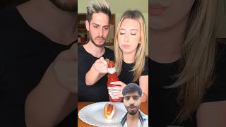 Girlfriend VS boyfriend food funny challenge wigofellas [upl. by Ettenad]