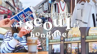 seoul vlog 🇰🇷  shopping in hongdae 😍🛍️  korea travel hauls [upl. by Orms]