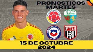 ✅PRONOSTICOS DEPORTIVOS HOY MARTES 15 de OCTUBRE ✅ APUESTAS DEPORTIVAS HOY COLOMBIA VS CHILE ⚽️🏆 [upl. by Airamesor]