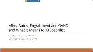 Guide to Autos Engraftment and GVHD in Stem Cell Transplant Recipients  Olga Klinkova MD [upl. by Elwee]